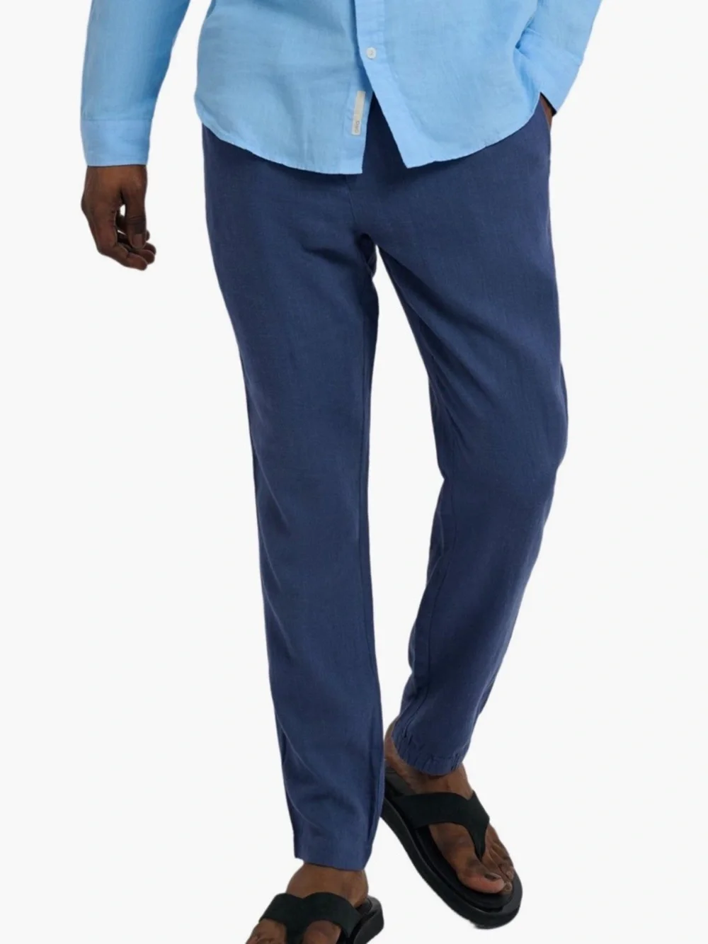 Onia men’s button front elastic linen pant